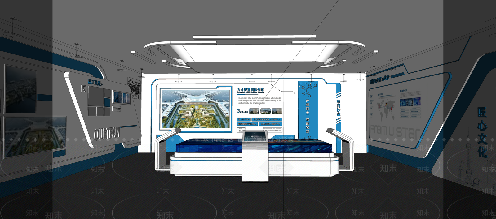 现代简约电子产品展厅SU模型下载【ID:1233063577】