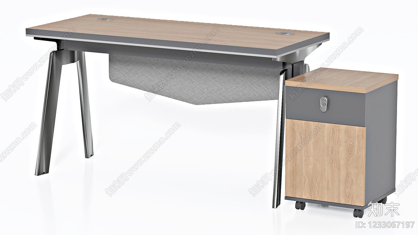 现代简约办公桌3D模型下载【ID:1233067197】