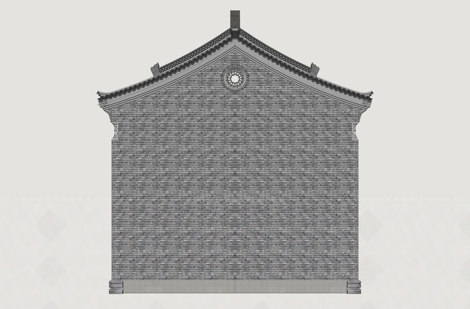 中式古建古建筑SU模型下载【ID:1233070554】