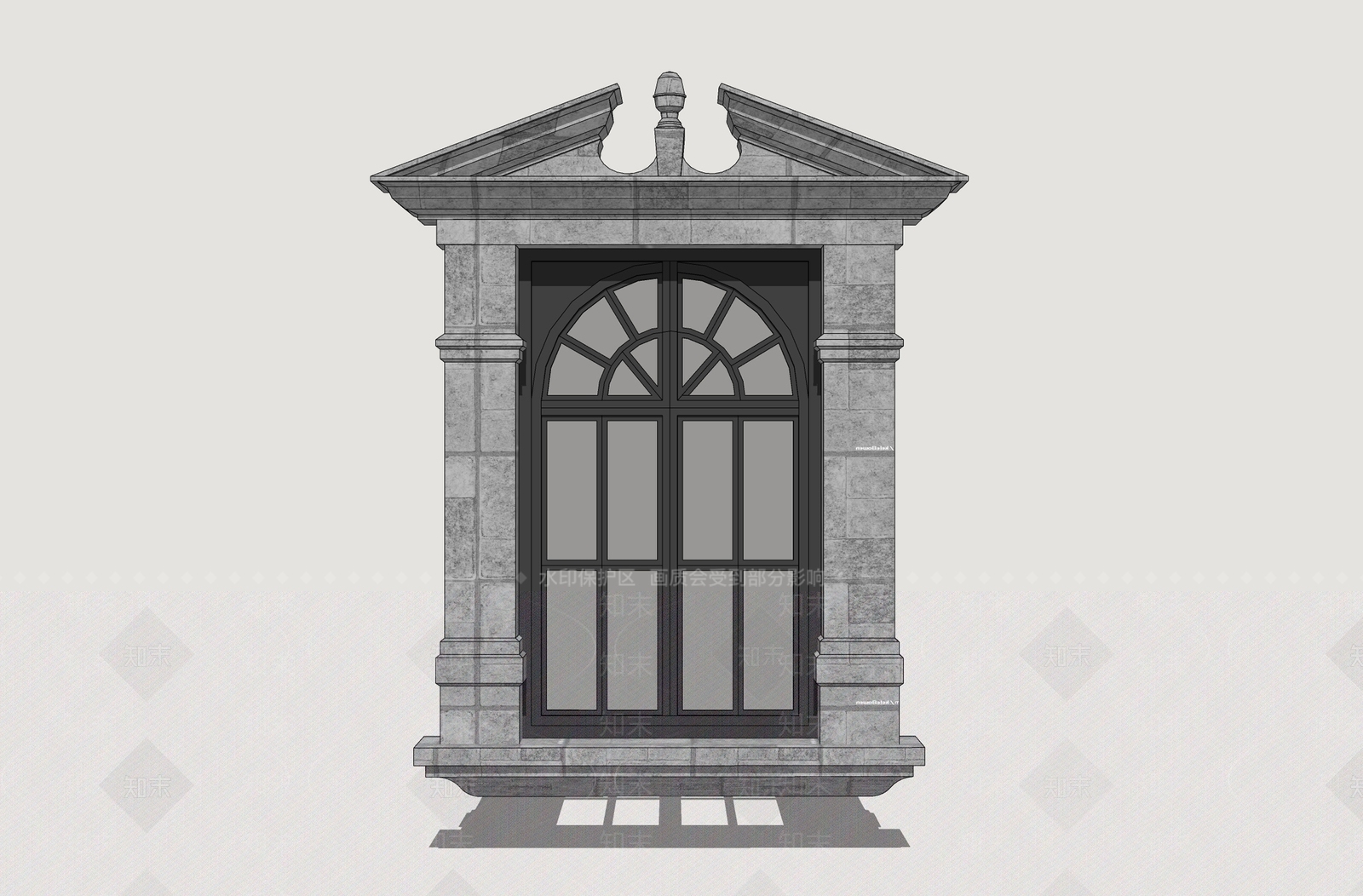 欧式古建其他窗SU模型下载【ID:1233070673】
