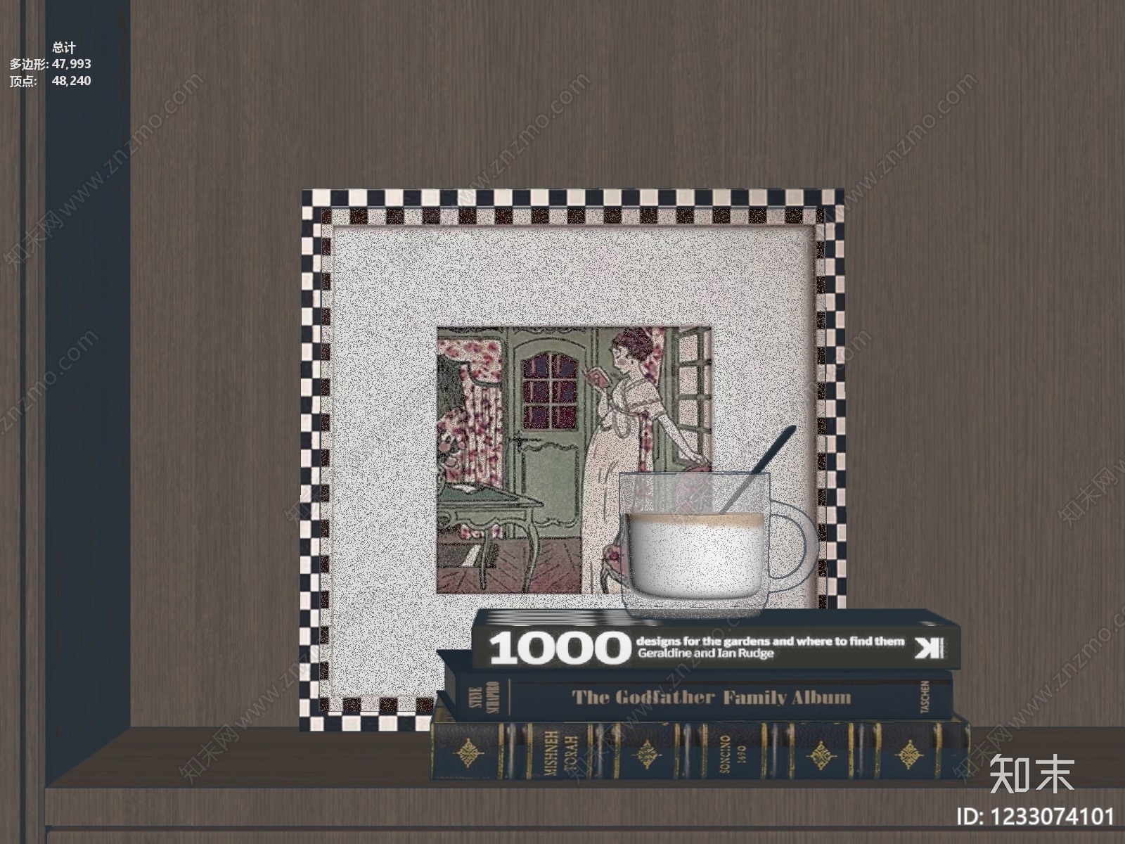 现代摆件组合3D模型下载【ID:1233074101】