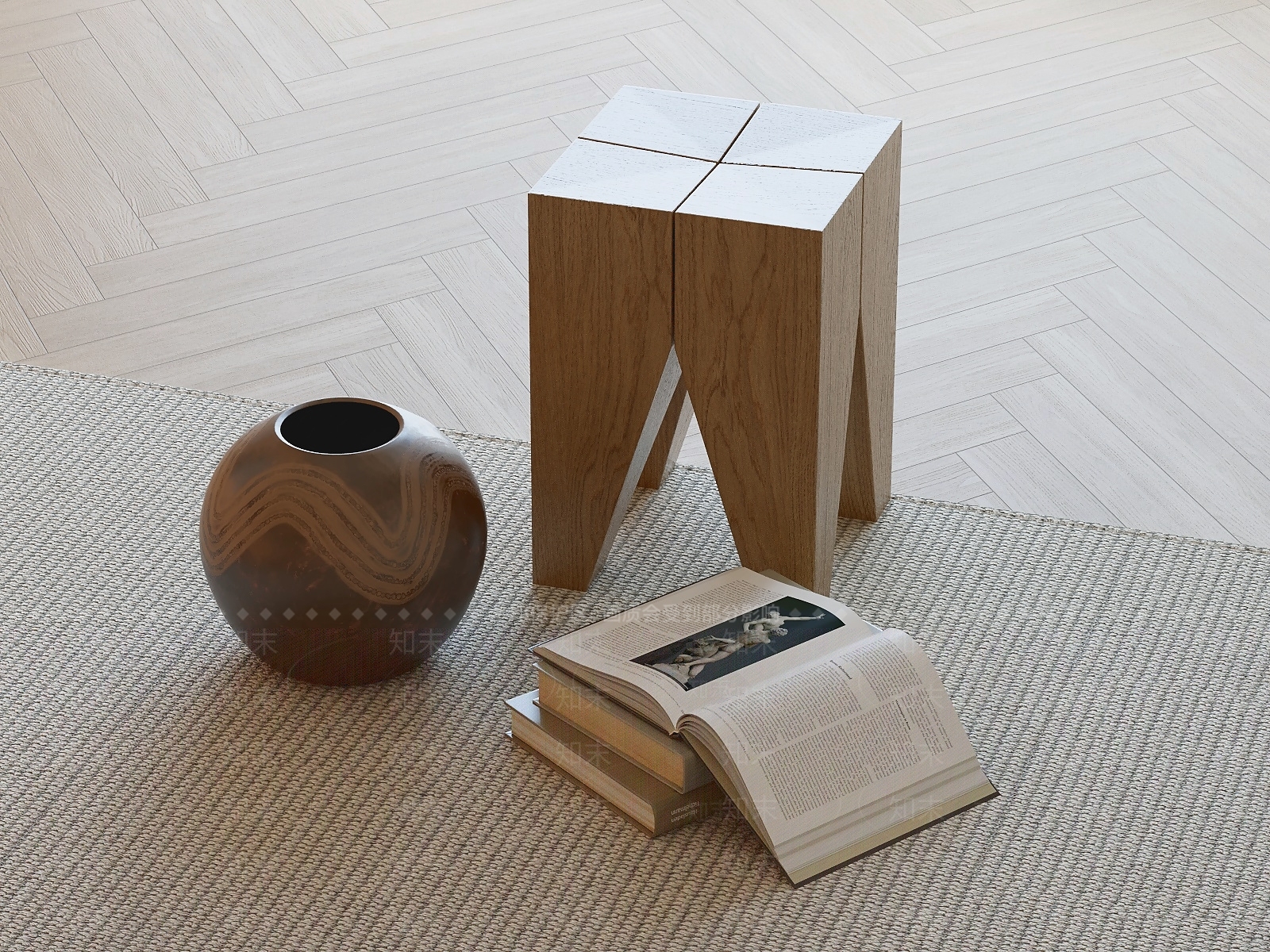 原木风其他凳子SU模型下载【ID:1233078217】