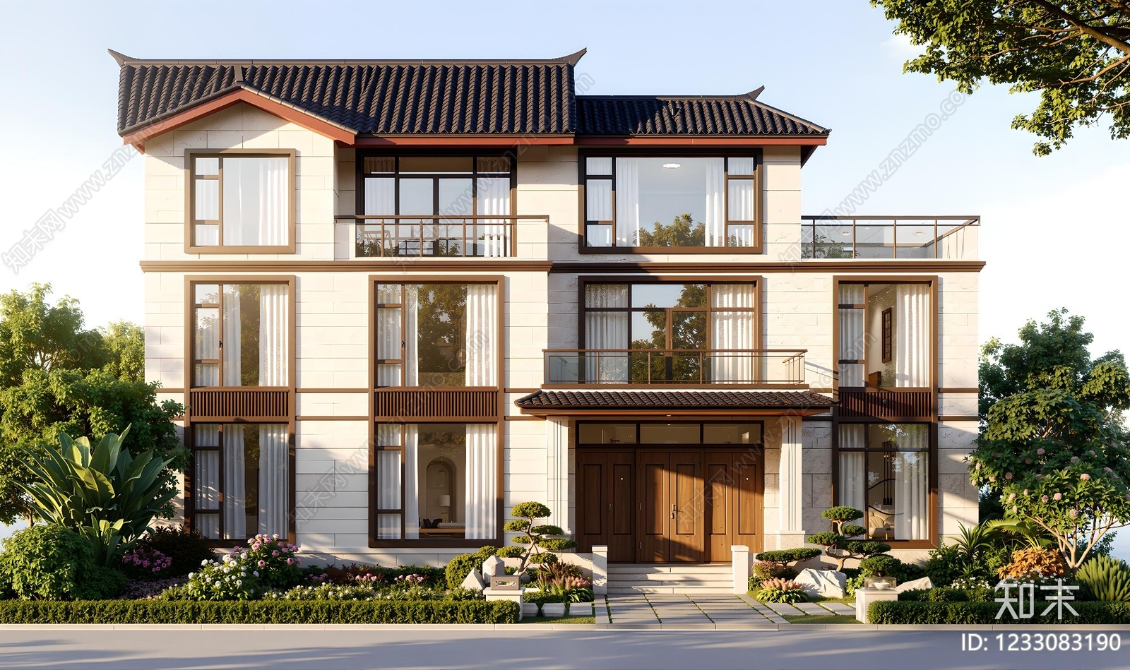 别墅建筑cad施工图下载【ID:1233083190】