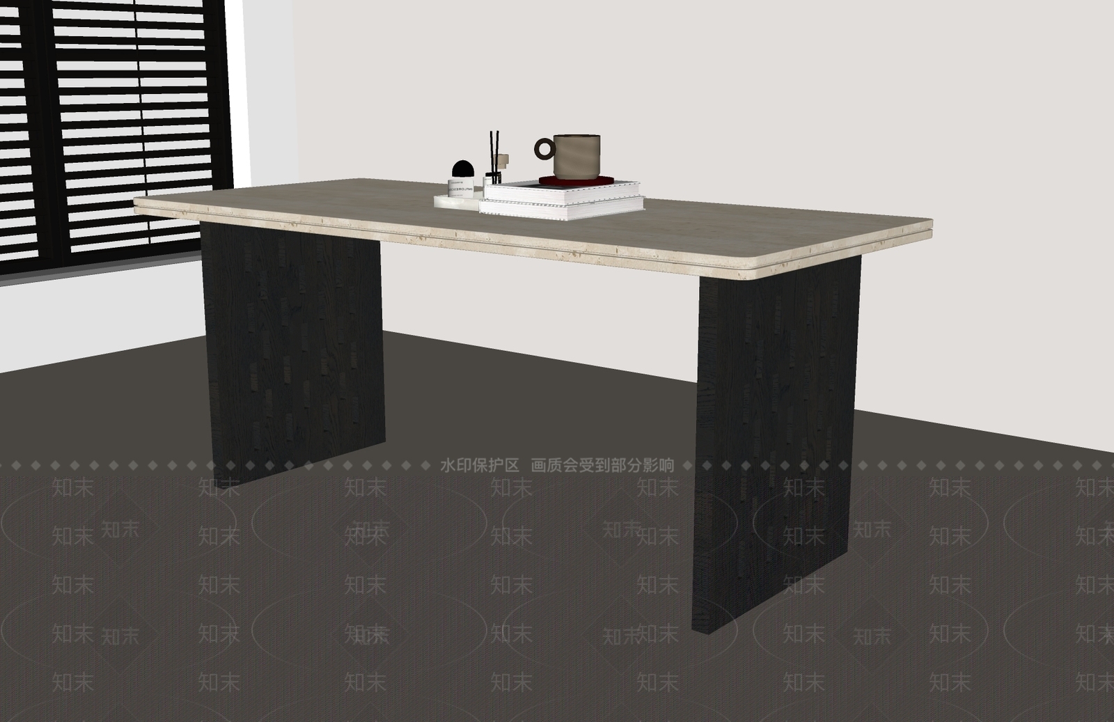 意式极简餐桌SU模型下载【ID:1233083632】