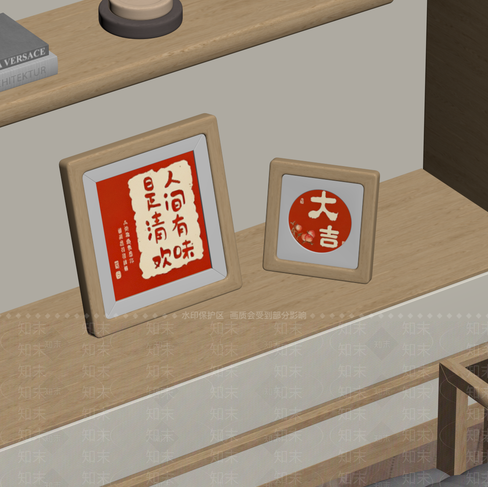 原木风相框SU模型下载【ID:1233083701】