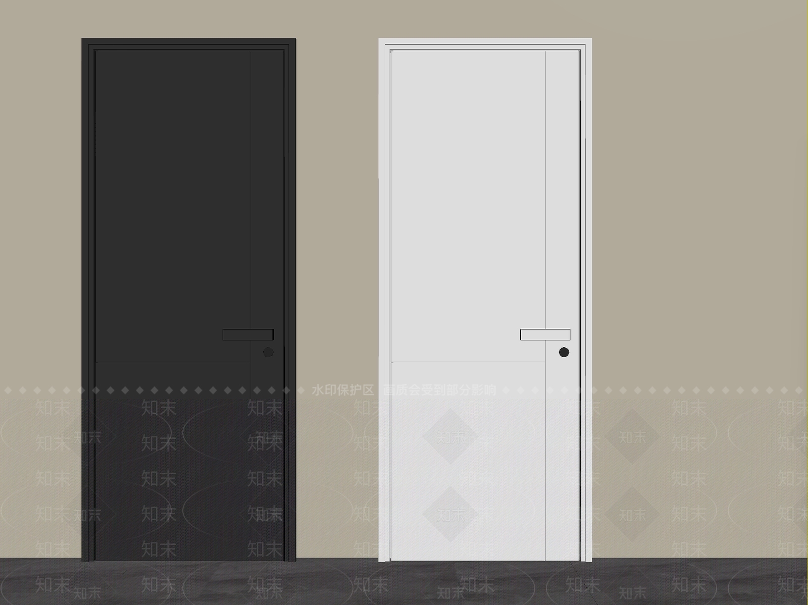 现代简约单开门SU模型下载【ID:1233087642】