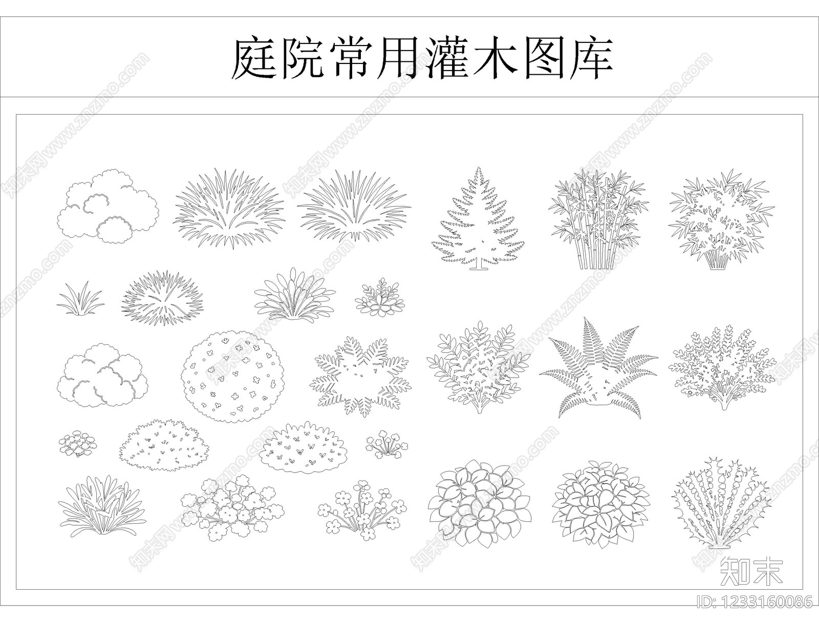 灌木种植CAD图纸