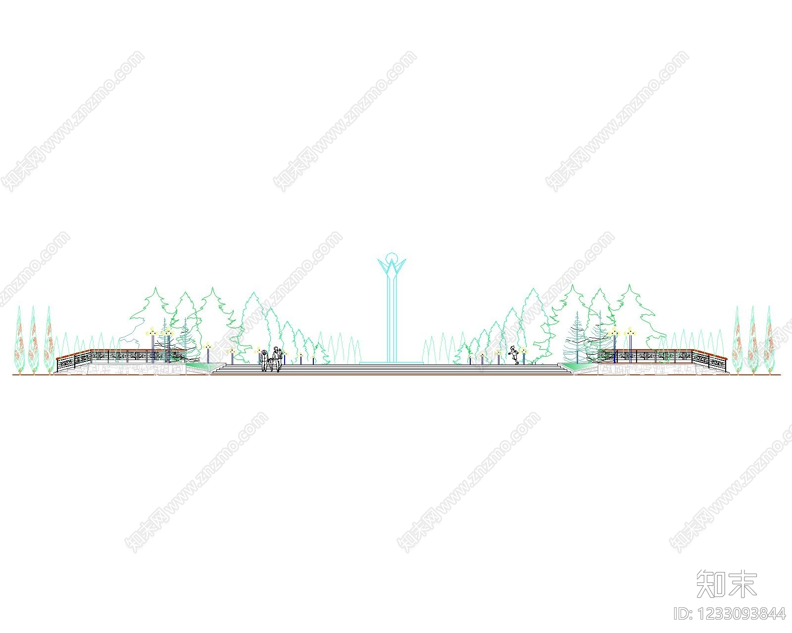 公园主入口空间CAD图纸