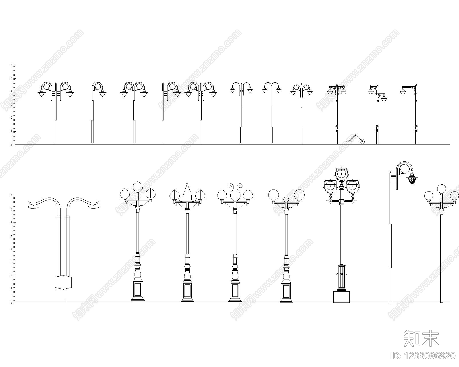 欧式灯具图库CAD图纸