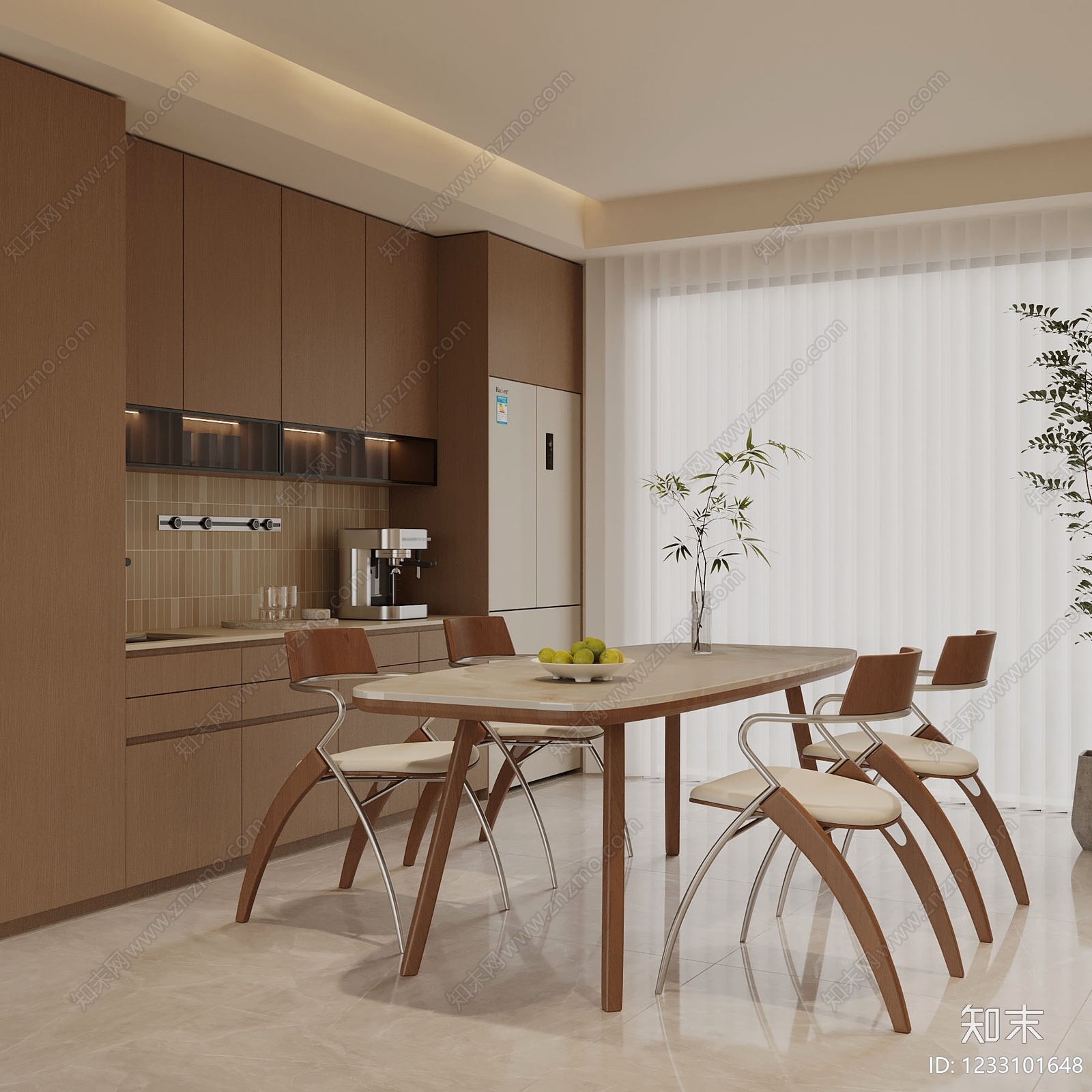 中古风家居餐厅3D模型下载【ID:1233101648】