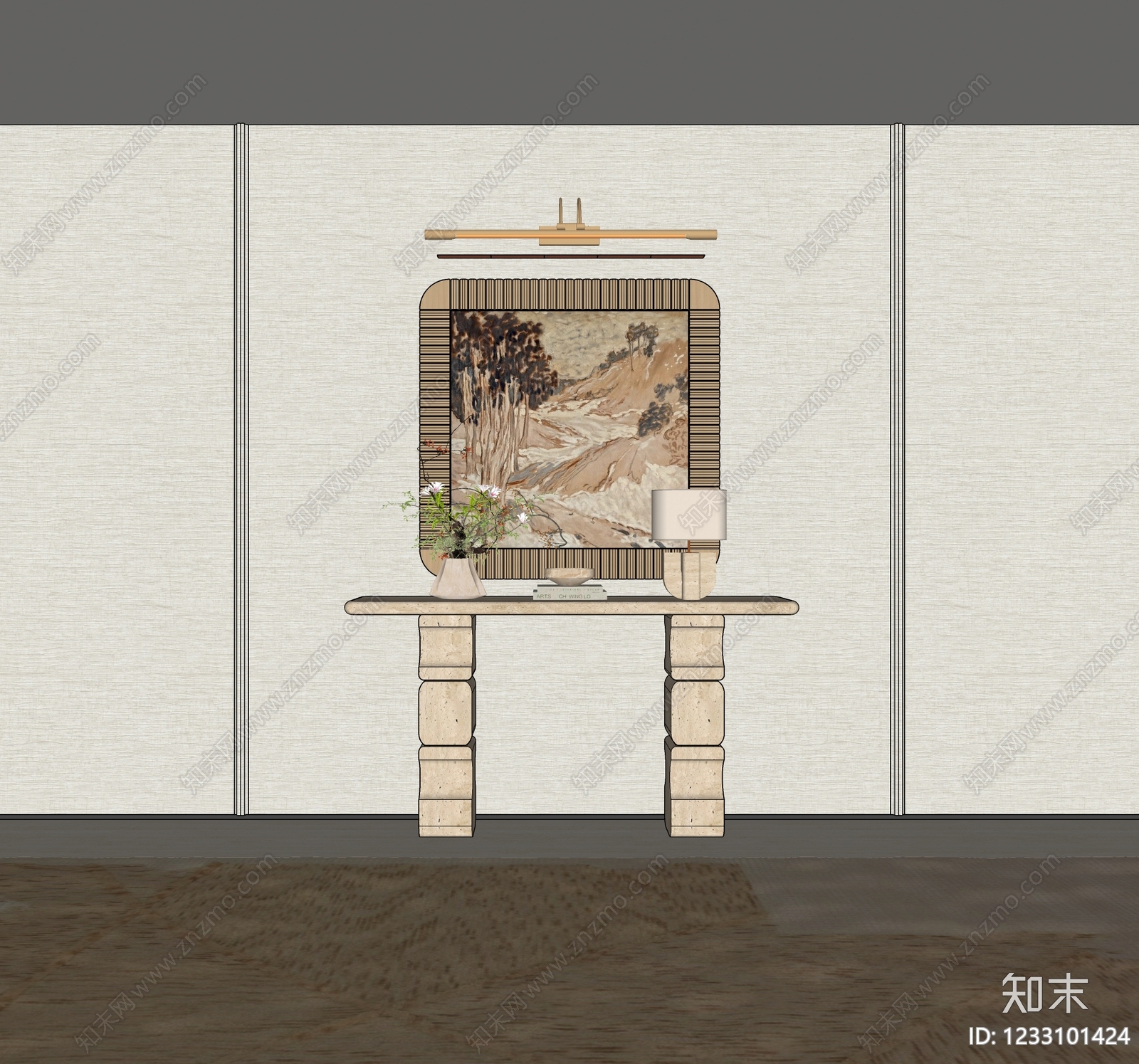 侘寂玄关SU模型下载【ID:1233101424】