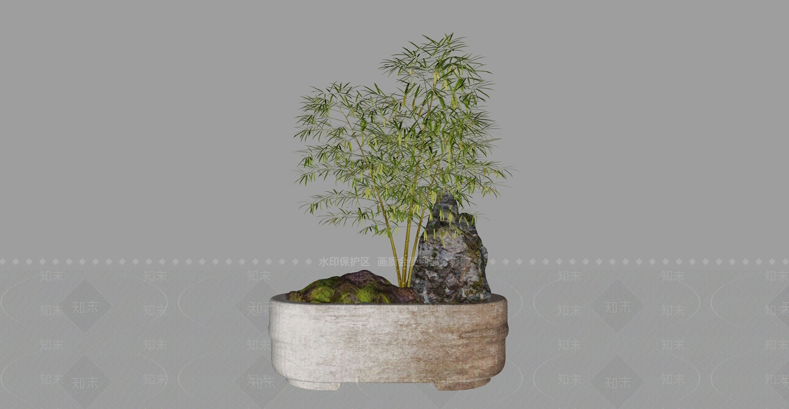 新中式竹子SU模型下载【ID:1233102873】