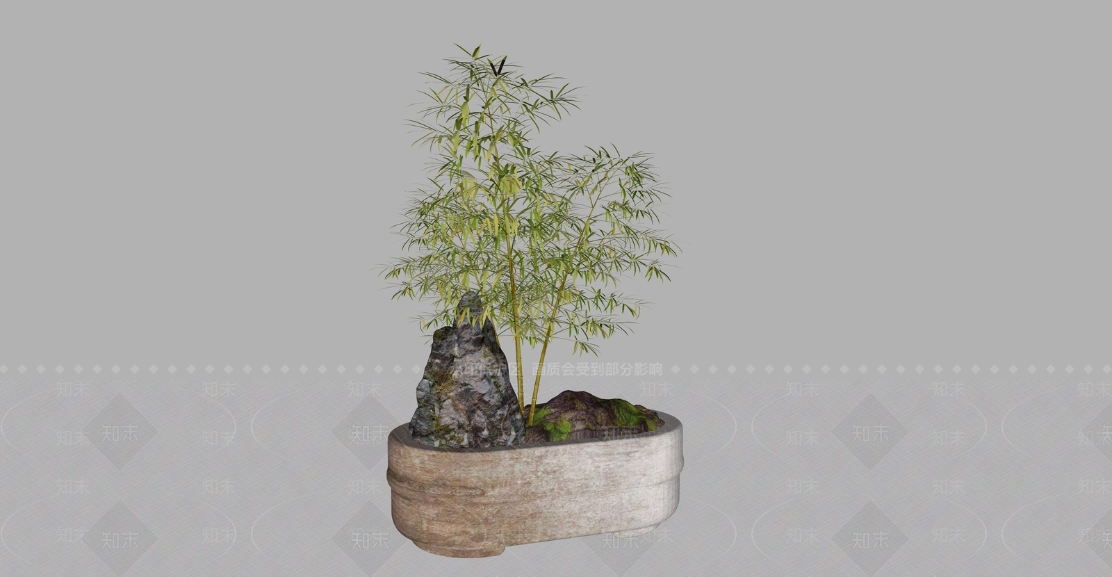 新中式竹子SU模型下载【ID:1233102873】
