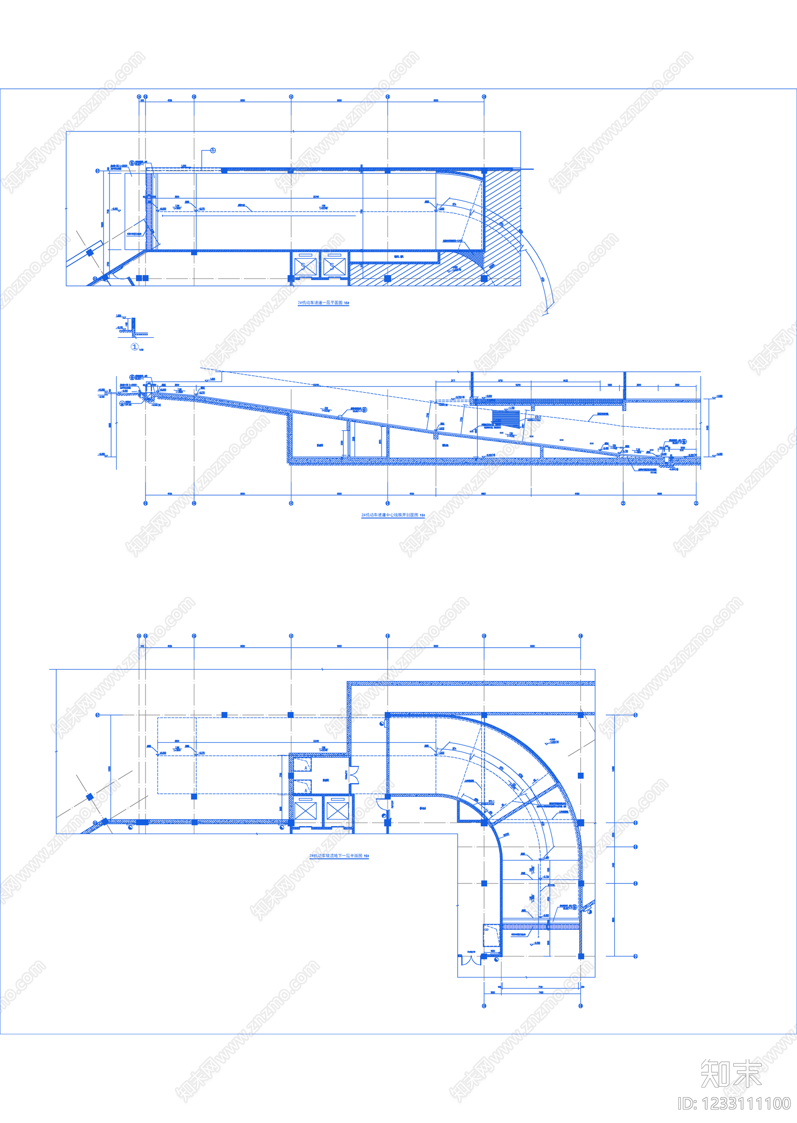 酒店建筑cad施工图下载【ID:1233111100】