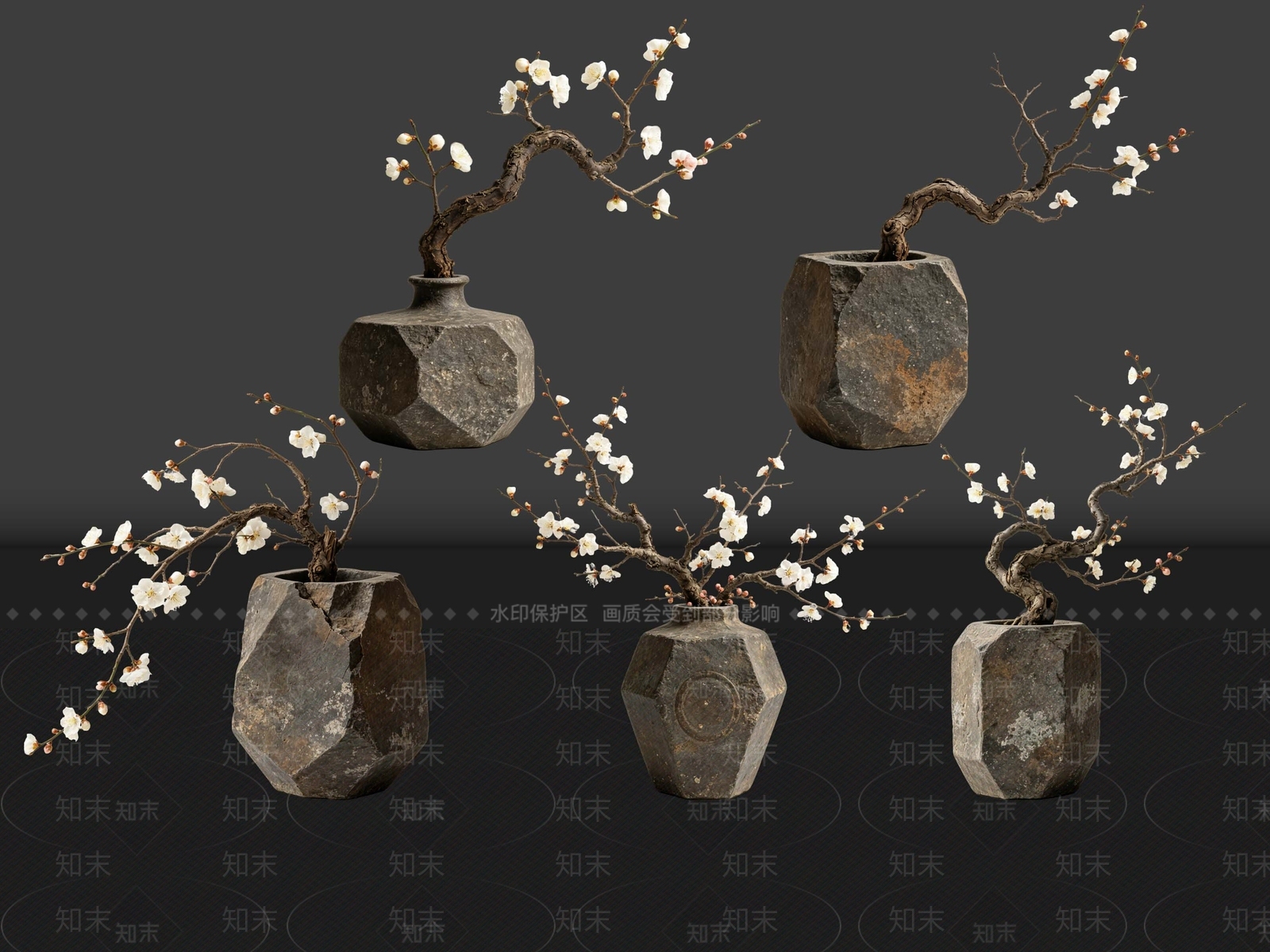 侘寂花瓶SU模型下载【ID:1233117615】