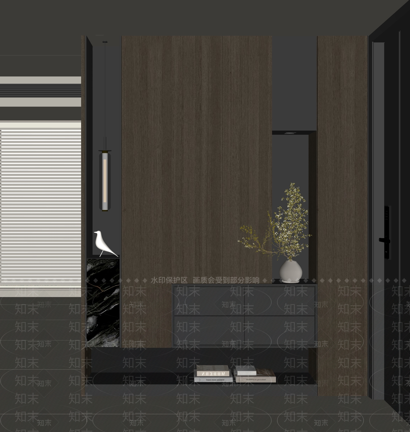 意式极简鞋柜SU模型下载【ID:1233127417】