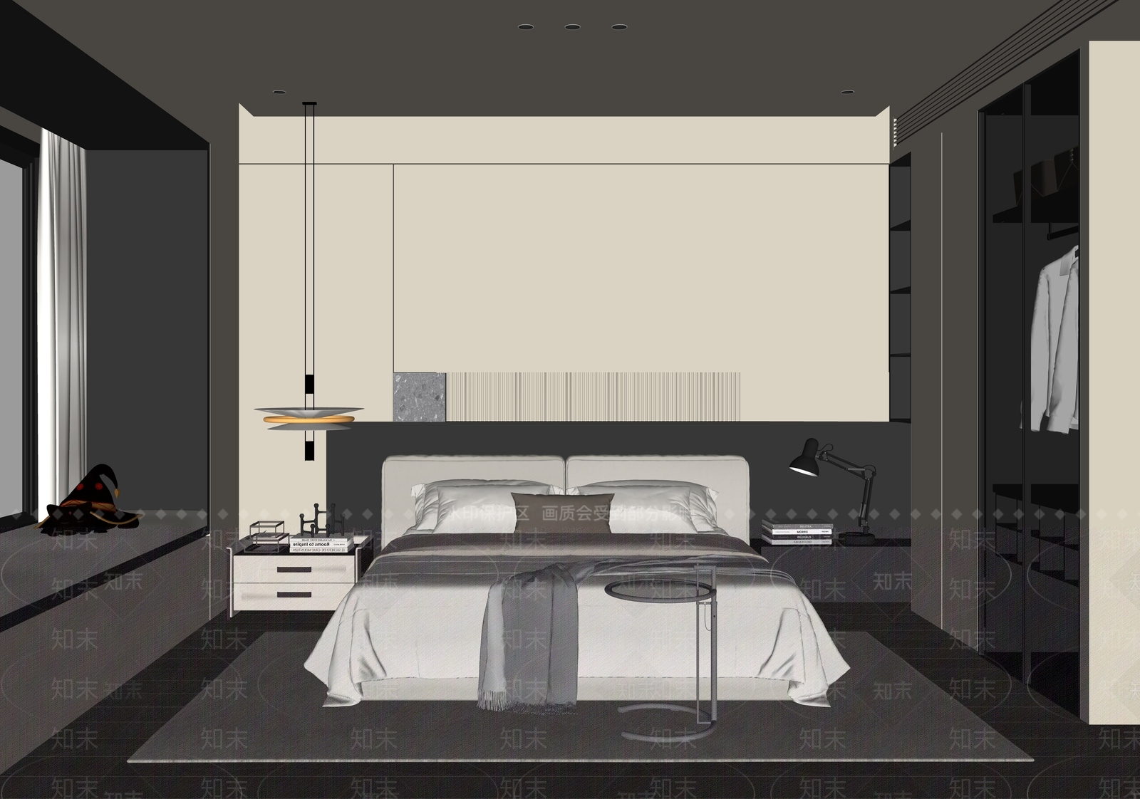 意式极简家居卧室SU模型下载【ID:1233128844】