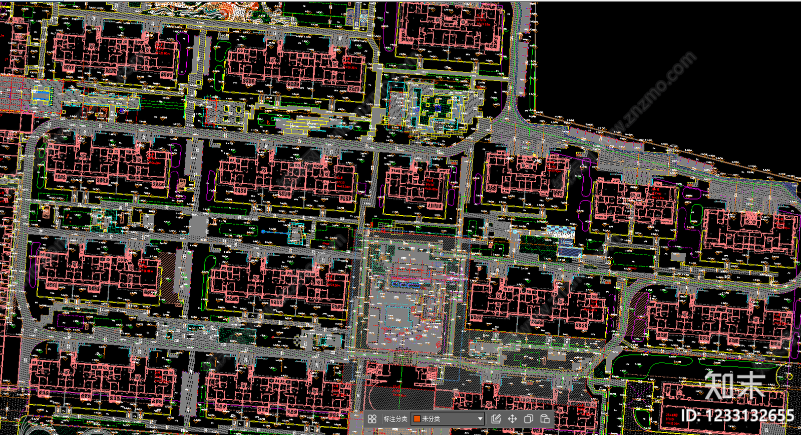 示范区景观cad施工图下载【ID:1233132655】