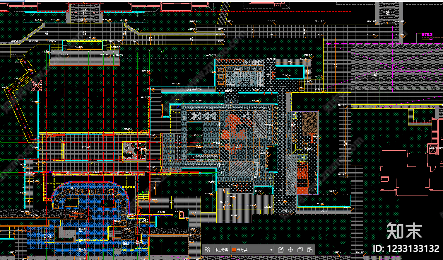示范区景观cad施工图下载【ID:1233133132】