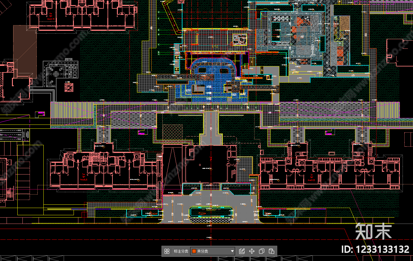 示范区景观cad施工图下载【ID:1233133132】