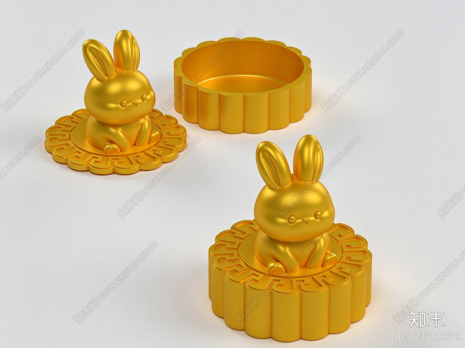 新中式摆件组合3D模型下载【ID:1233136679】
