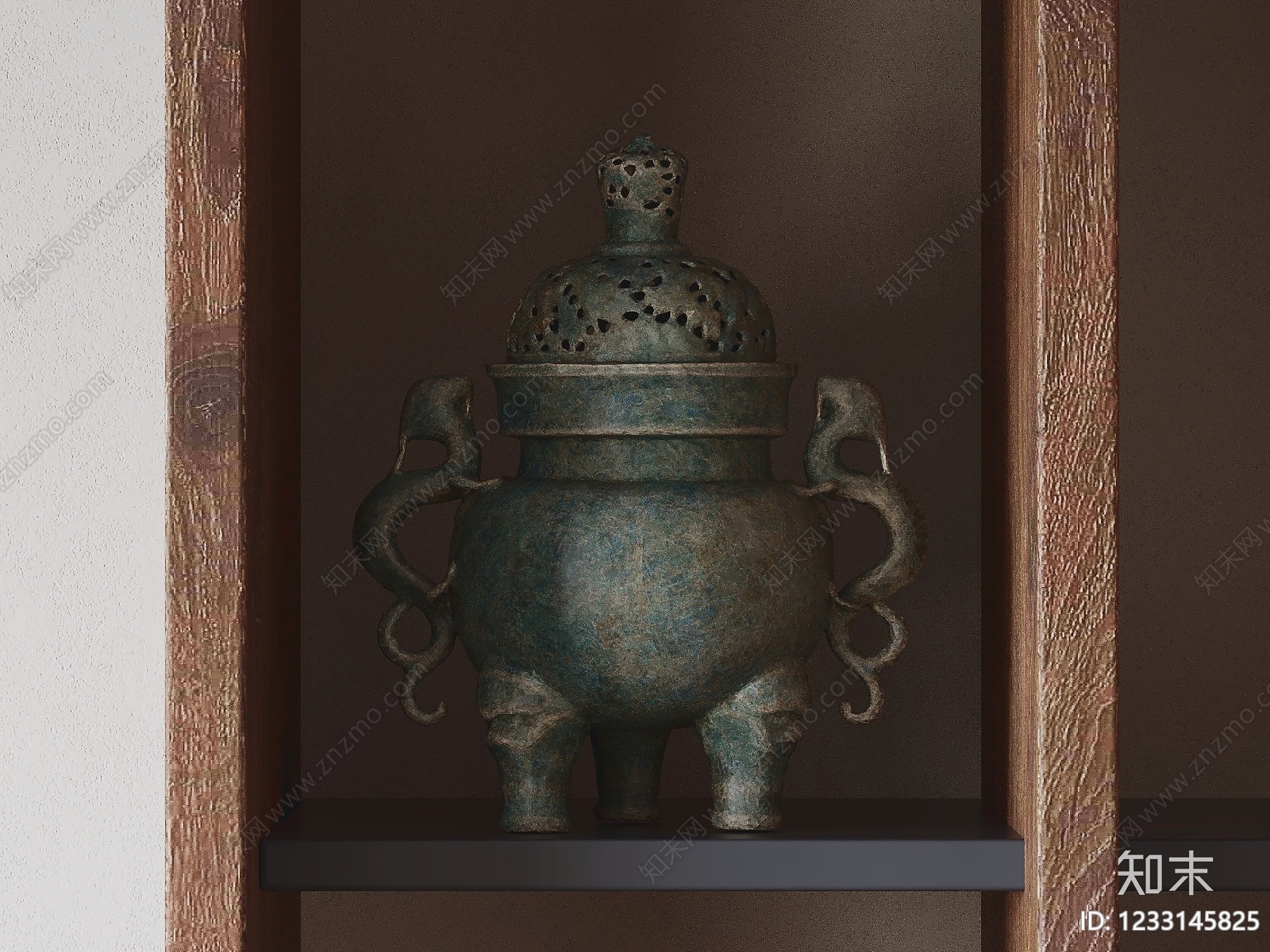 中式罐子3D模型下载【ID:1233145825】
