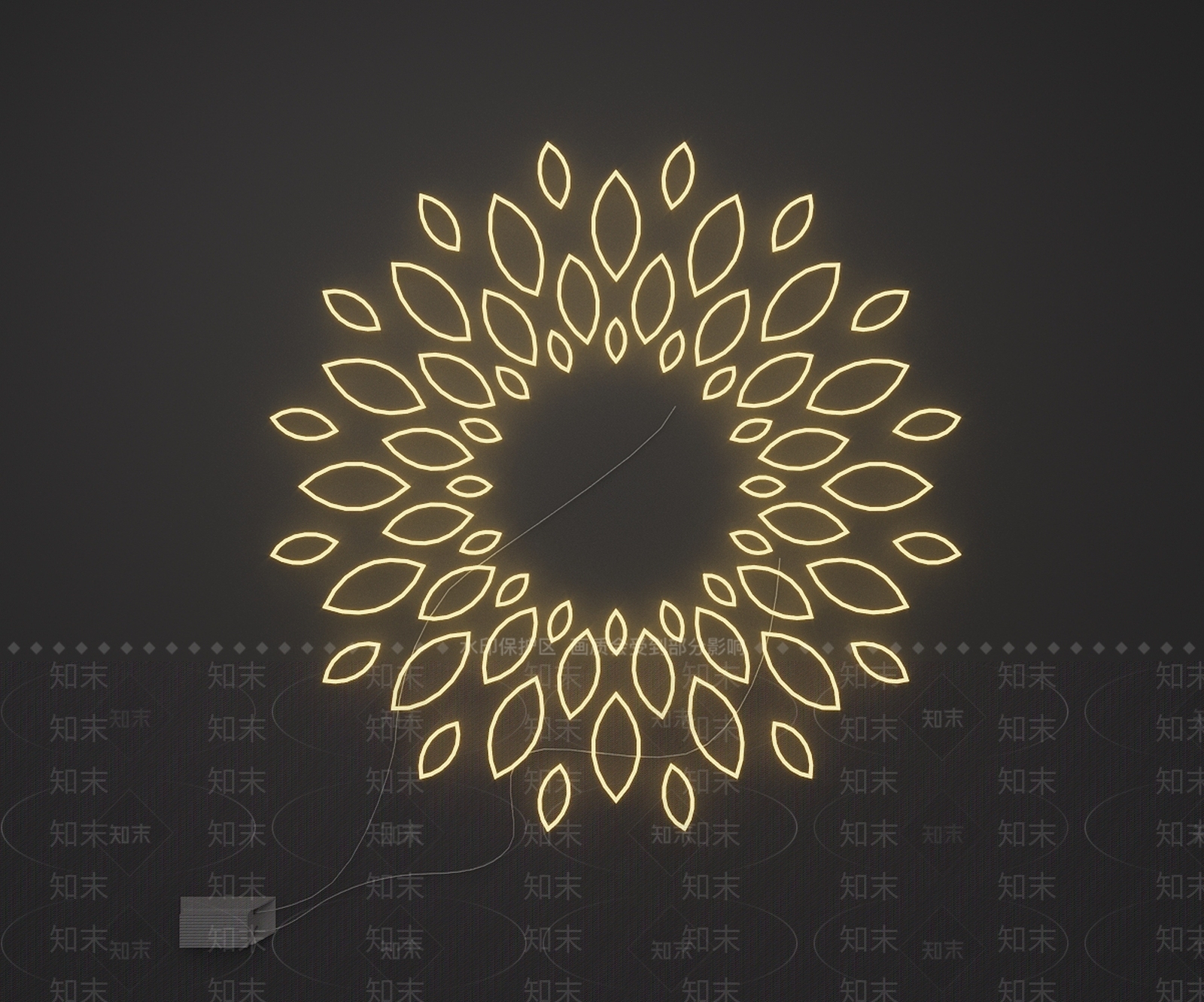 现代霓虹灯3D模型下载【ID:1233154159】