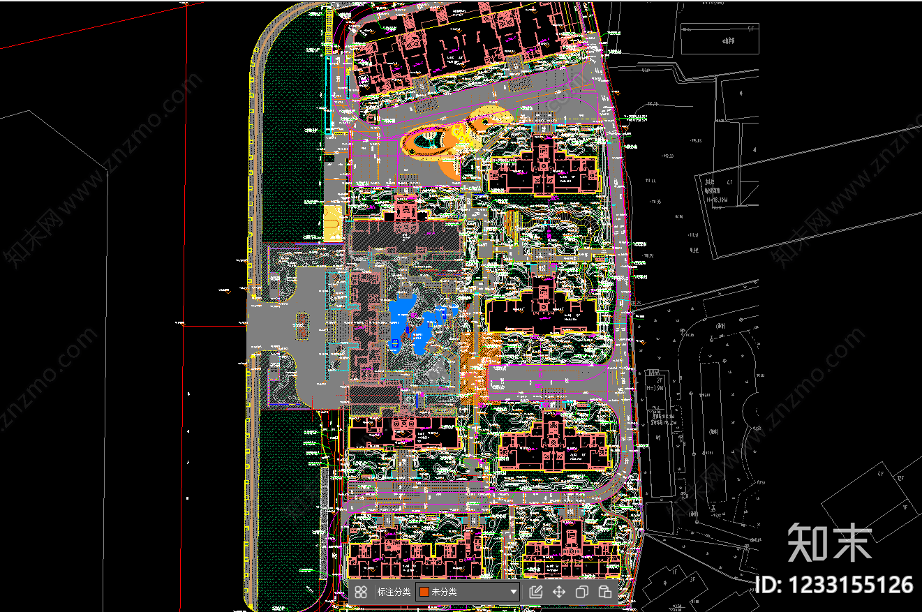 示范区景观cad施工图下载【ID:1233155126】