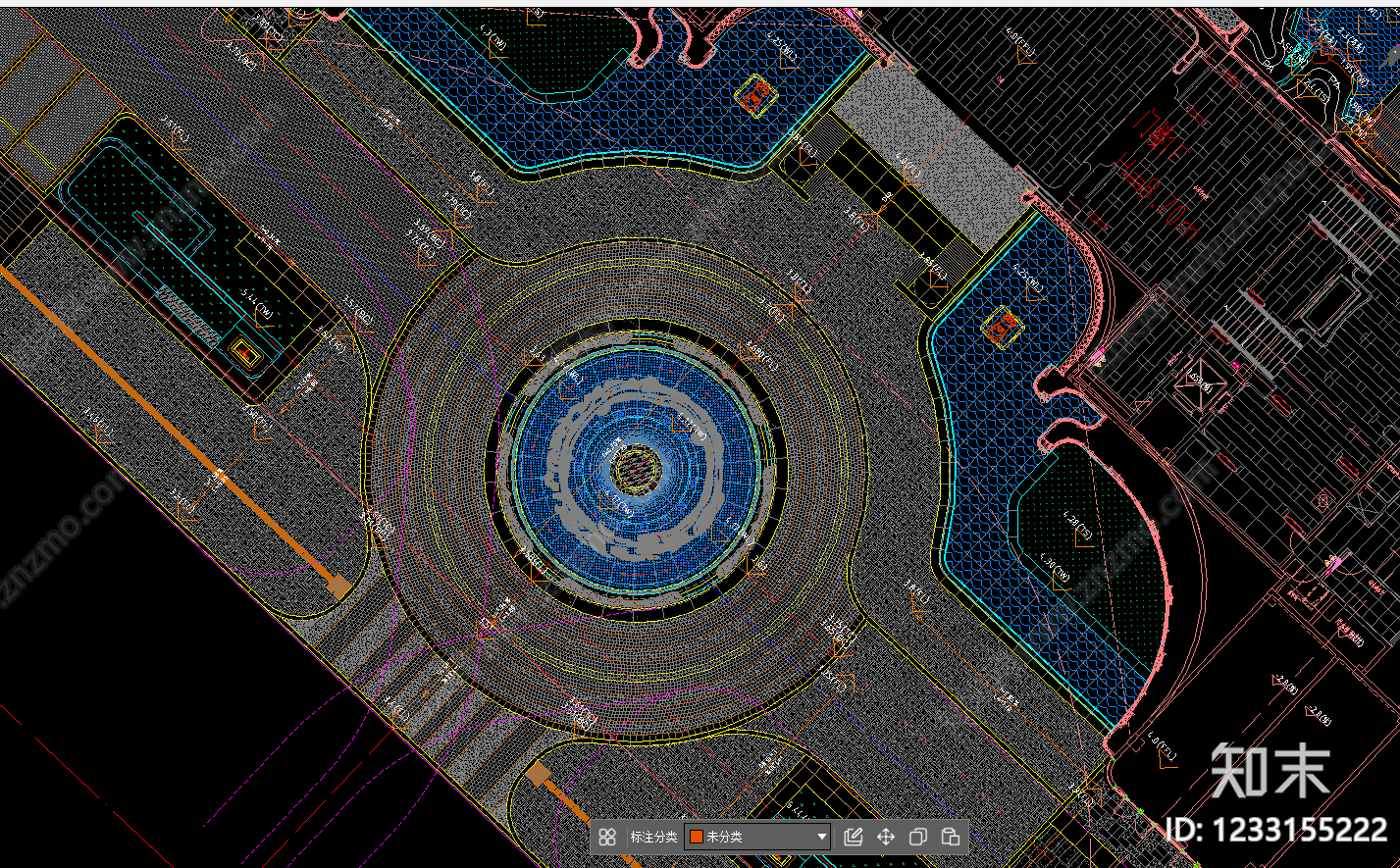 示范区景观cad施工图下载【ID:1233155222】
