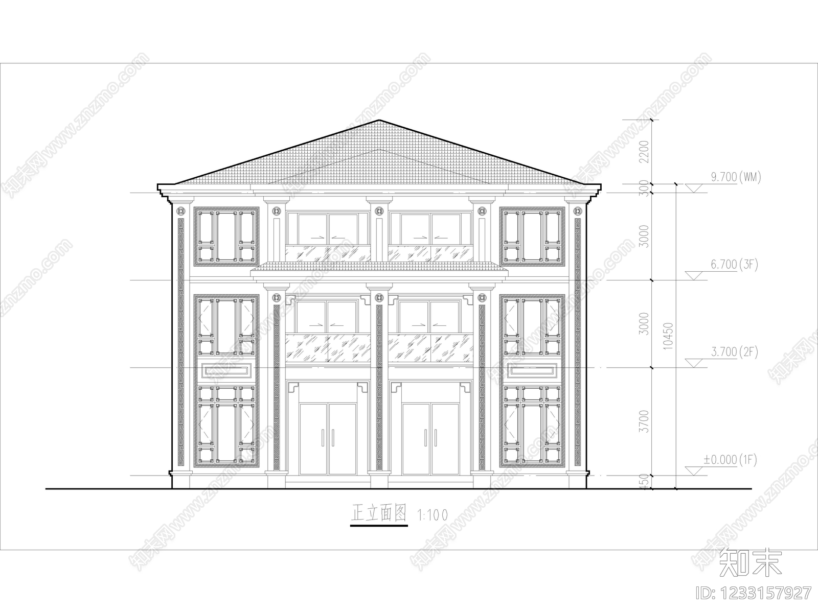 低层住宅cad施工图下载【ID:1233157927】