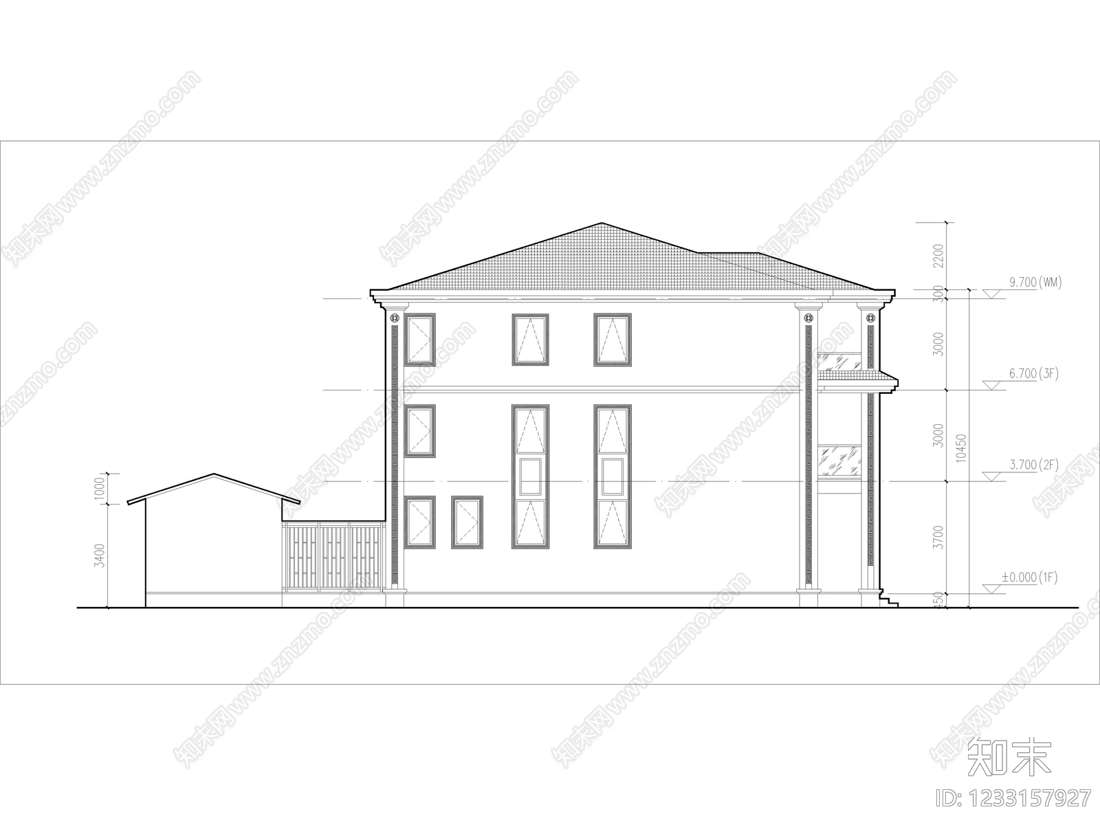 低层住宅cad施工图下载【ID:1233157927】