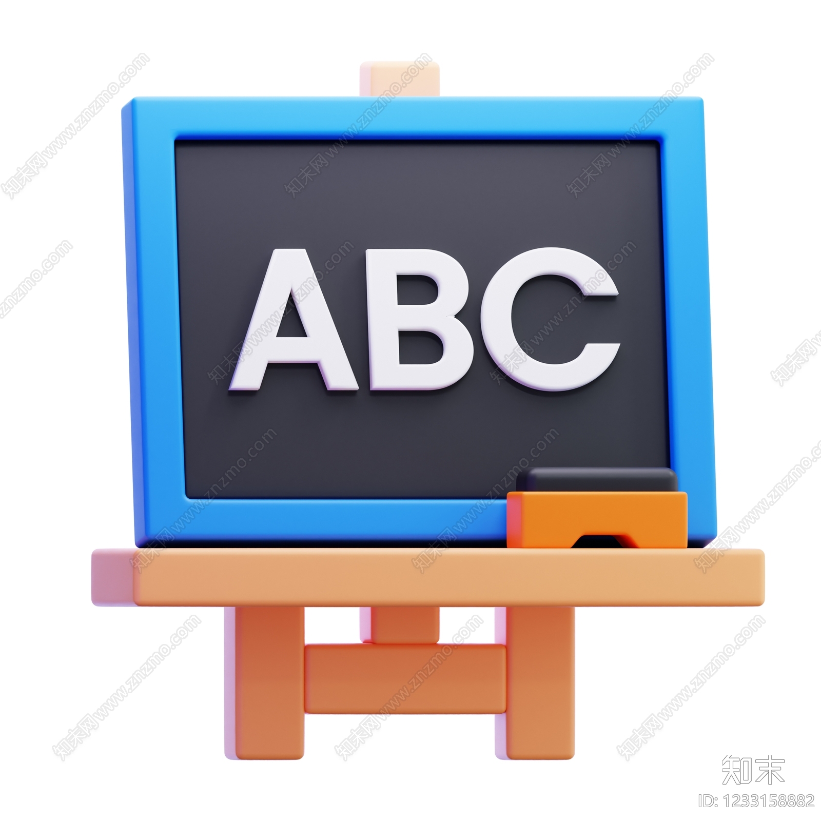 现代画具3D模型渲染效果图