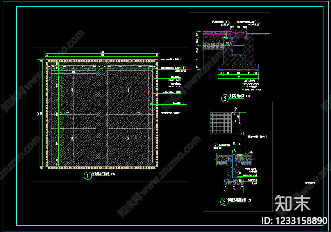 体育公园cad施工图下载【ID:1233158890】