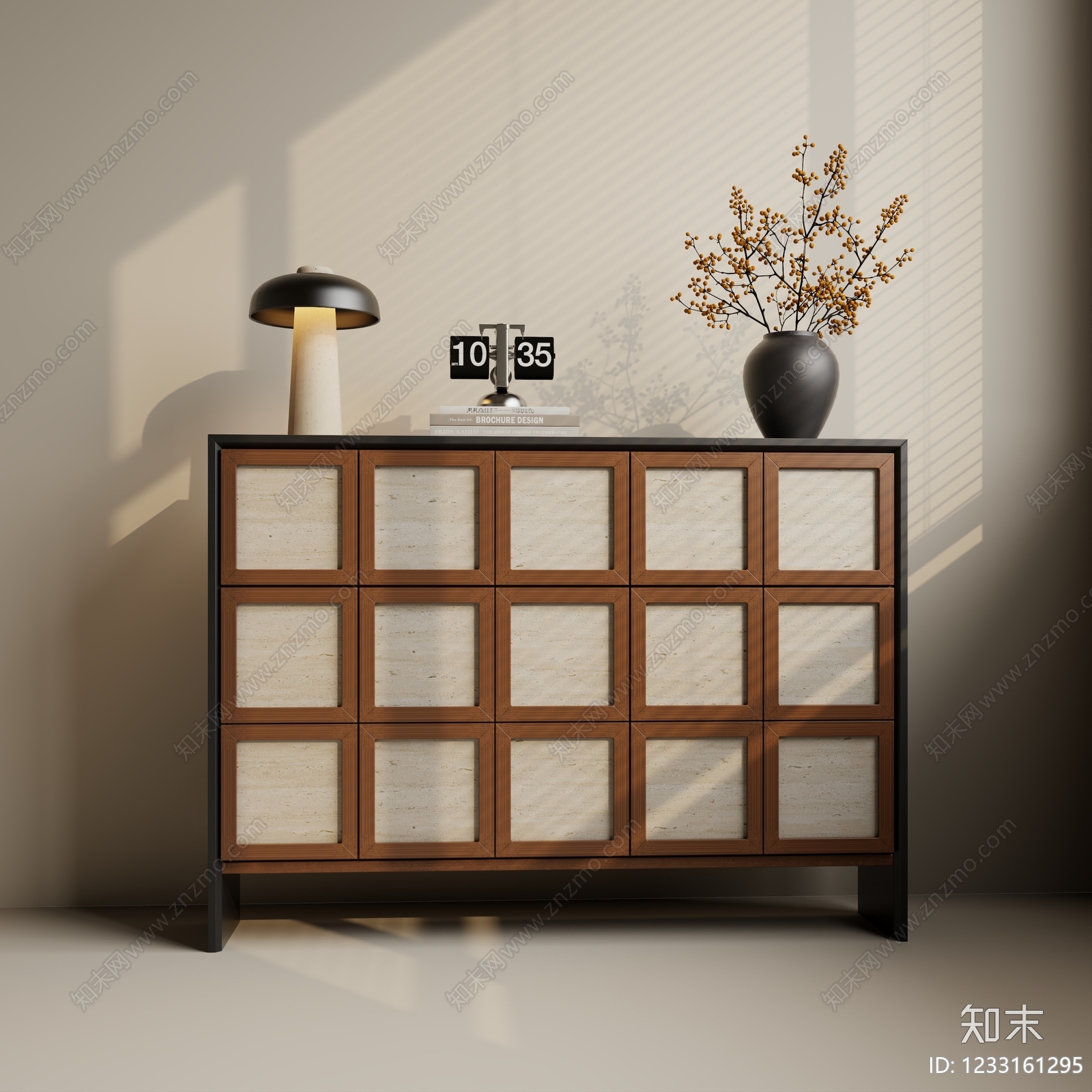 中古风餐边柜3D模型下载【ID:1233161295】