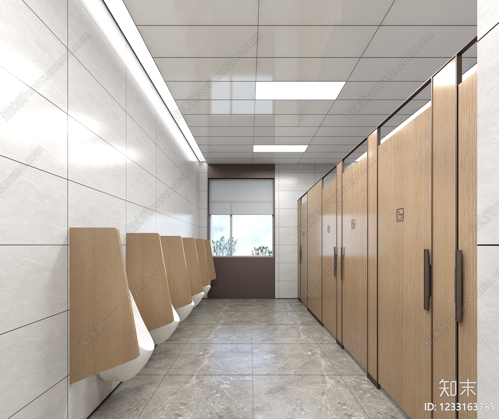 现代简约公共卫生间3D模型下载【ID:1233163785】