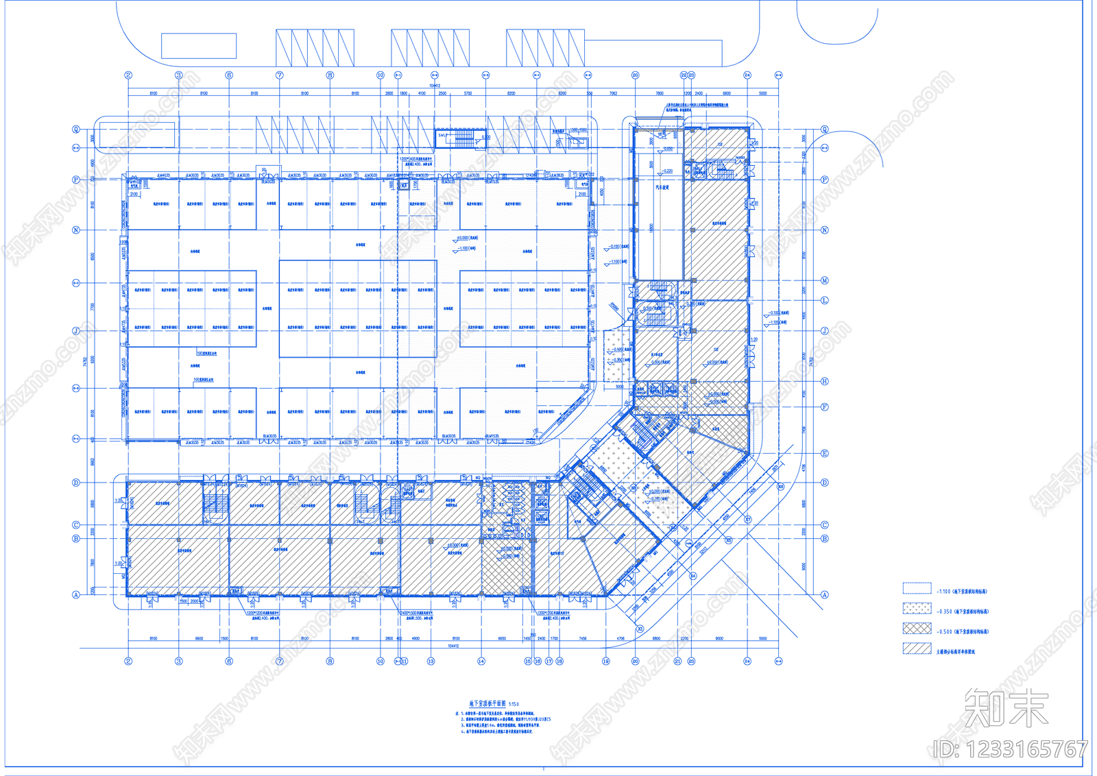 农贸市场建筑cad施工图下载【ID:1233165767】