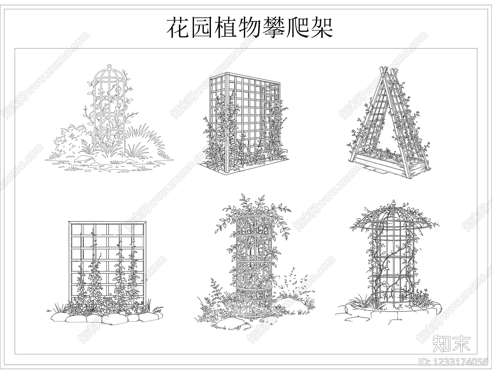 中庭绿化CAD图纸