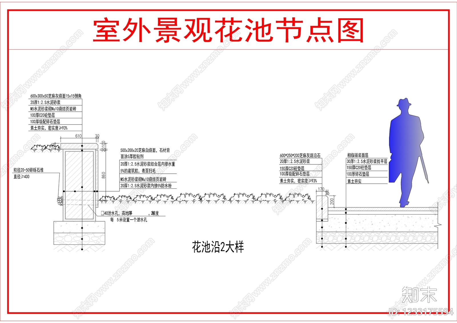 景观节点cad施工图下载【ID:1233175594】