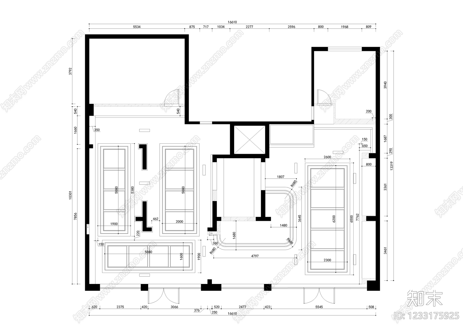 水果店cad施工图下载【ID:1233175925】