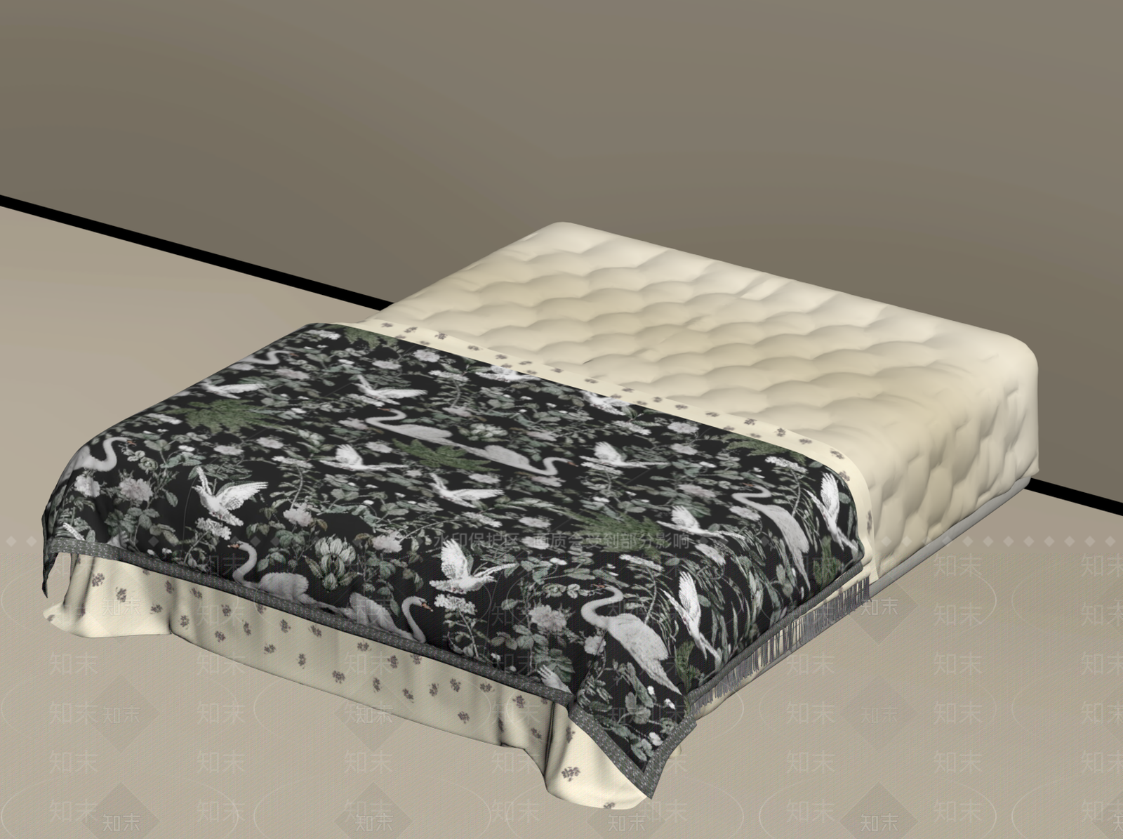 法式床品SU模型下载【ID:1233176153】