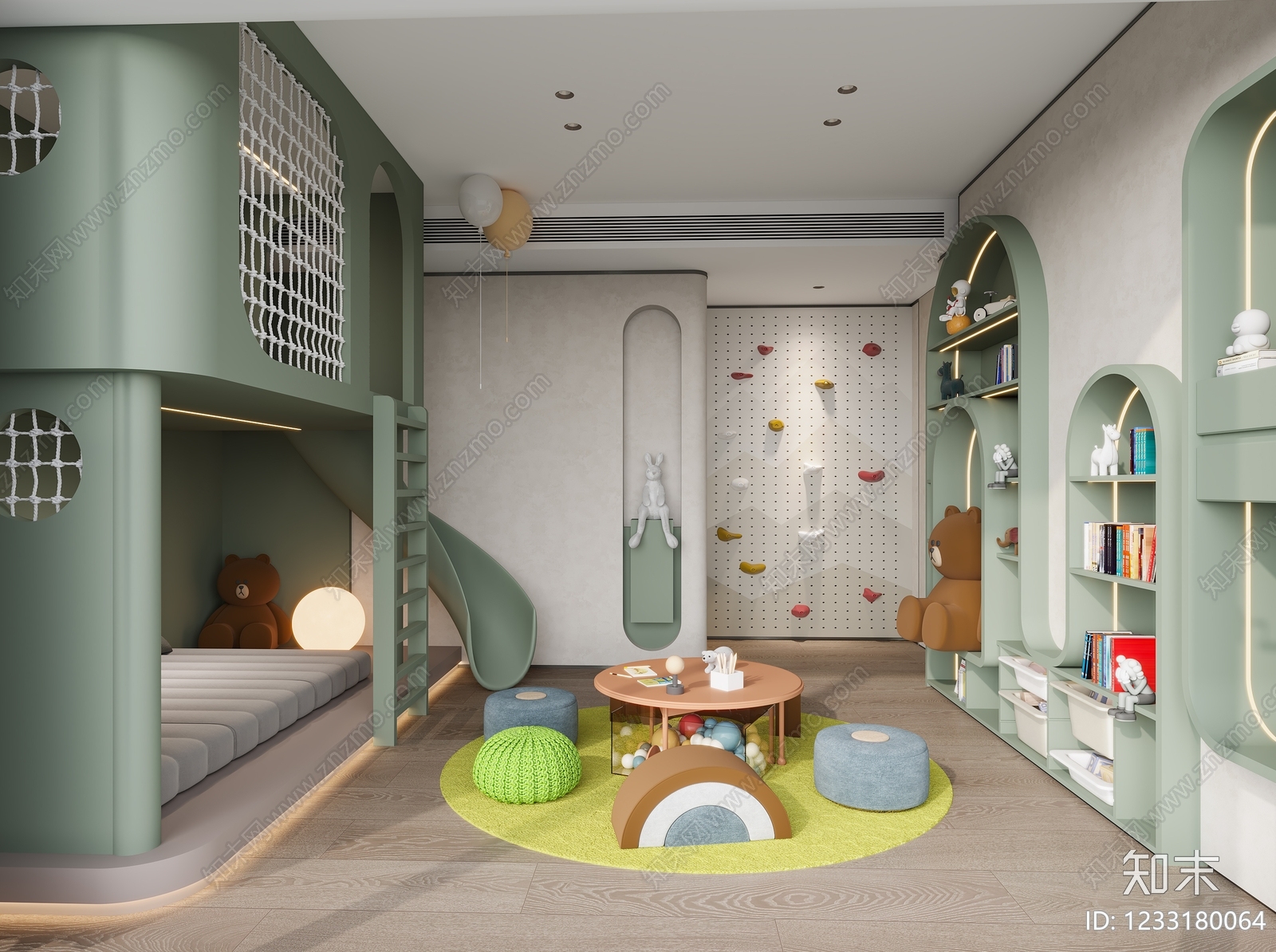 现代简约主卧3D模型下载【ID:1233180064】