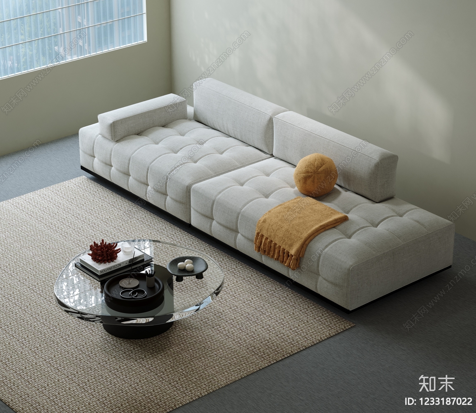 意式极简劳伦斯沙发3D模型下载【ID:1233187022】