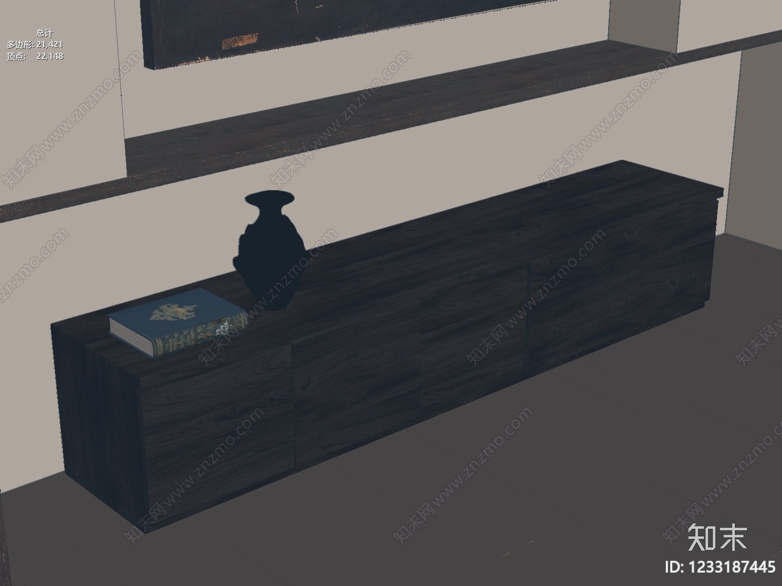 现代简约电视柜3D模型下载【ID:1233187445】