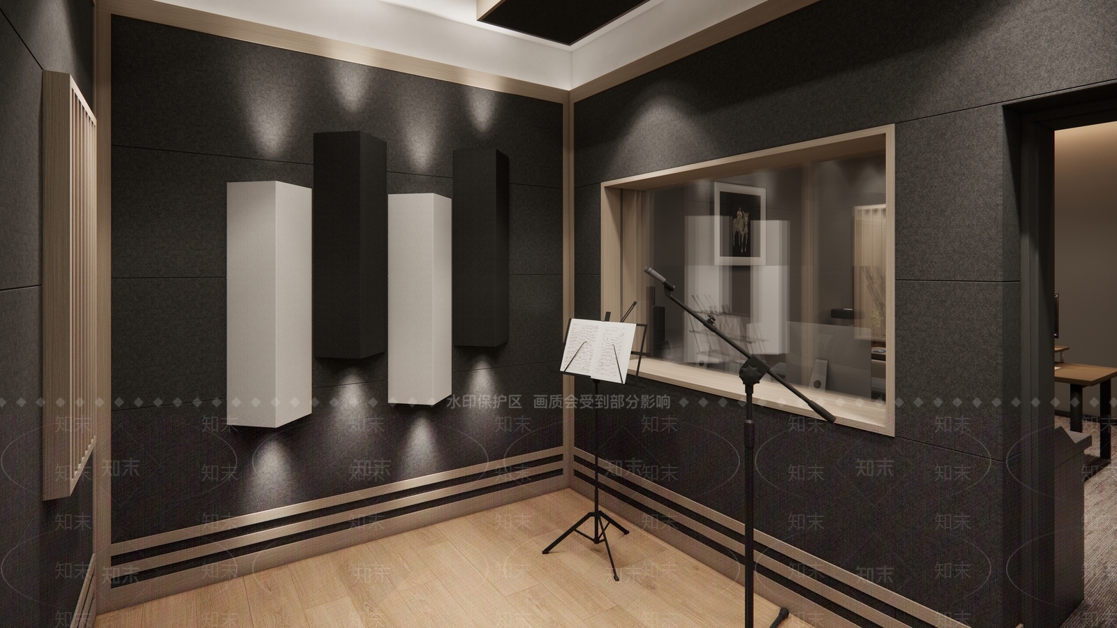 现代简约工作室SU模型下载【ID:1233190444】