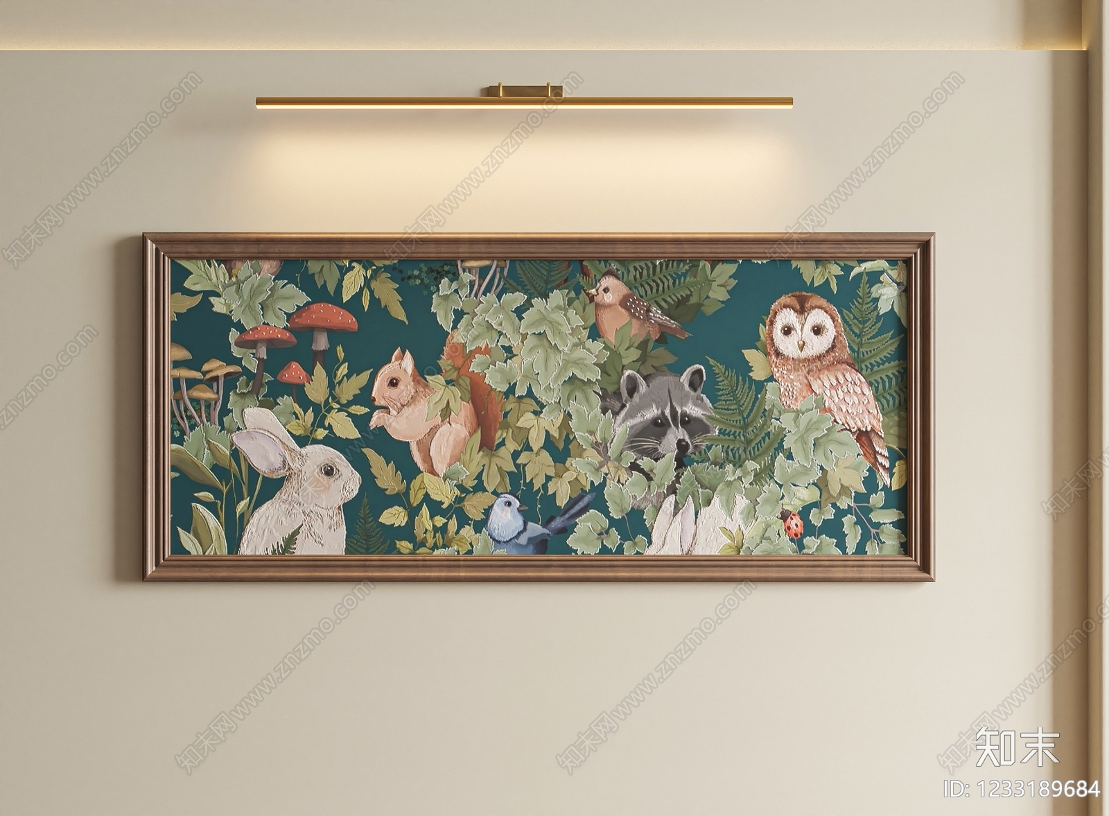 中古风儿童挂画3D模型下载【ID:1233189684】