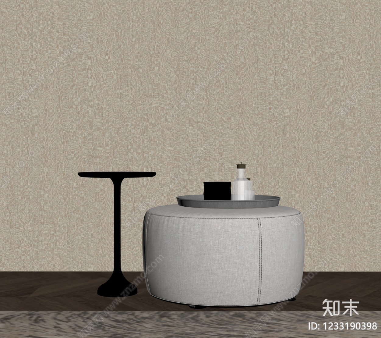 轻奢边几SU模型下载【ID:1233190398】