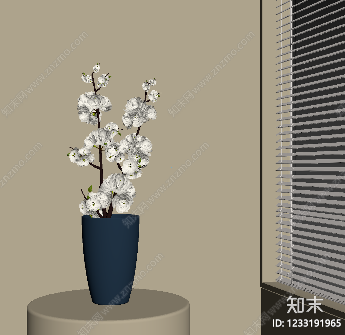 侘寂花艺SU模型下载【ID:1233191965】
