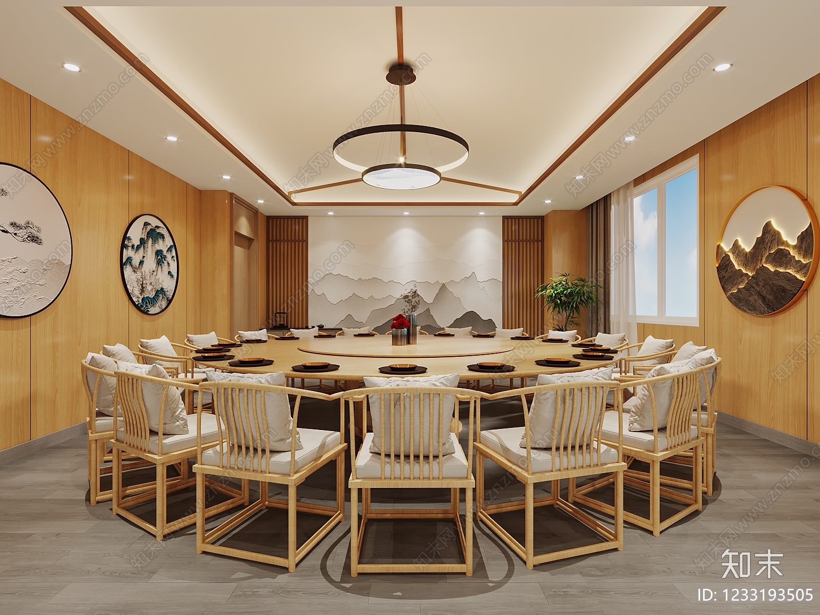 新中式包厢3D模型下载【ID:1233193505】
