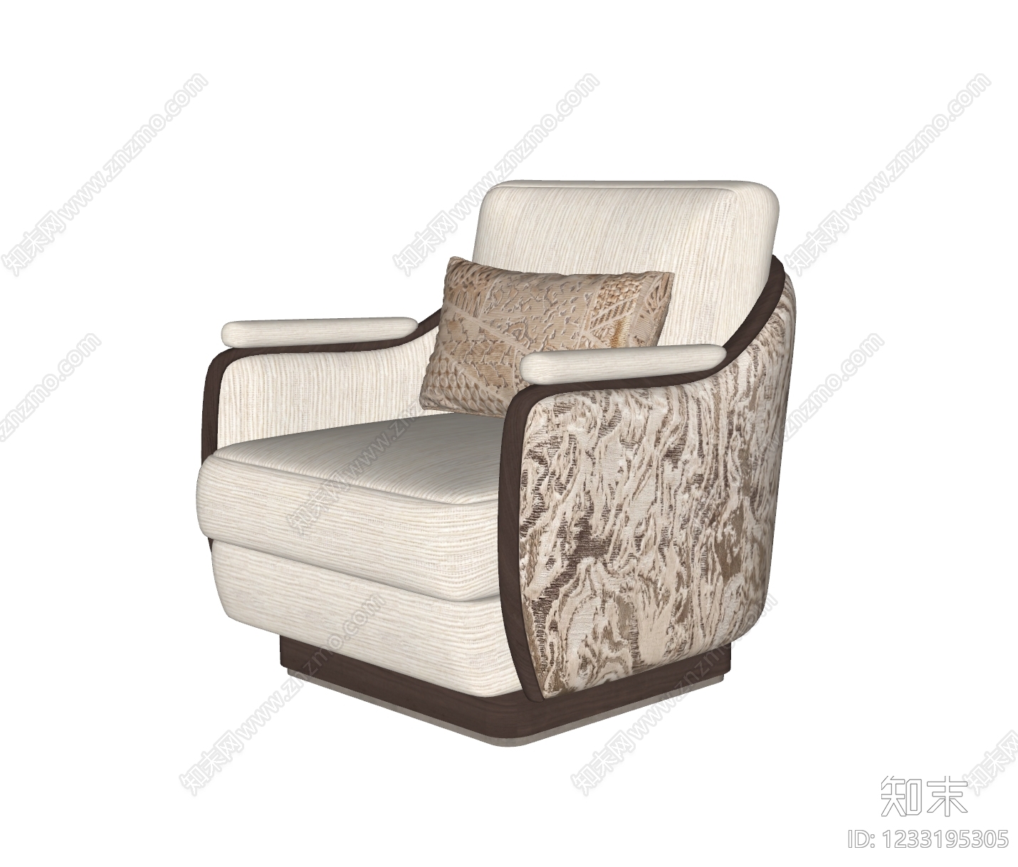 中古风单人沙发SU模型下载【ID:1233195305】