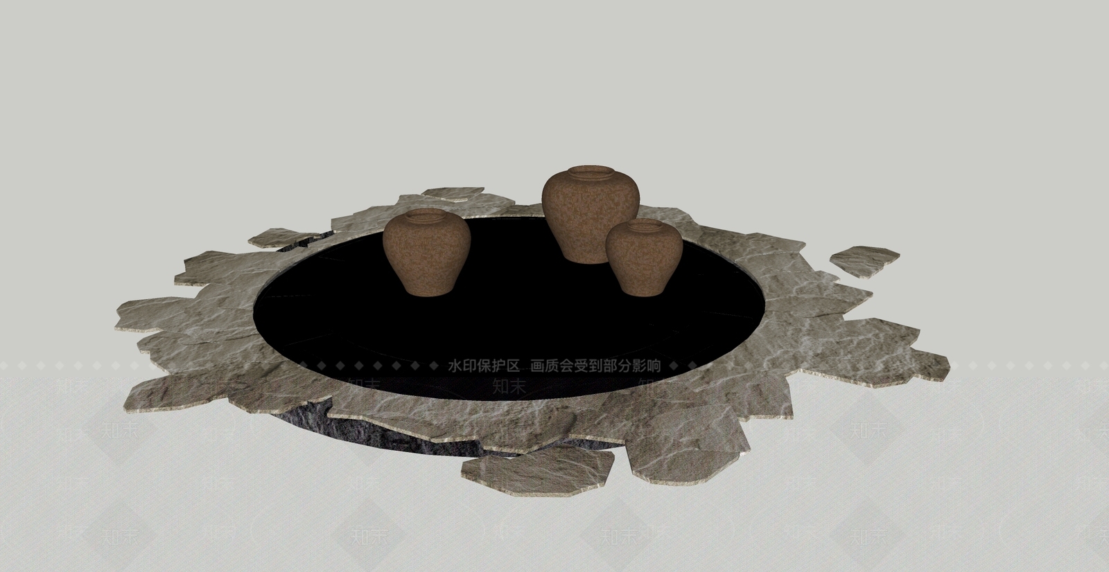 侘寂摆件组合SU模型下载【ID:1233196615】